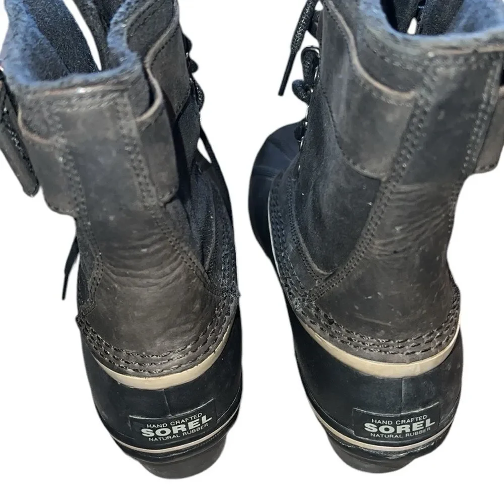 Sorel Black Suede and Rubber Booties Size 7.5 - Picture 2 of 7